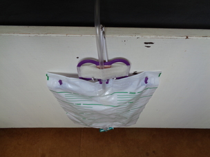 Night bag on bed