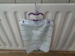 Night bag on radiator